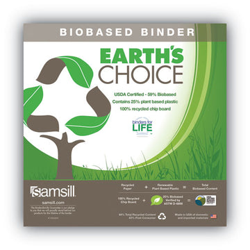 Samsill® Earth’s Choice Biobased Durable Fashion View Binder, 3 Rings, 2" Capacity, 11 X 8.5, Turquoise, 2-pack freeshipping - TVN Wholesale